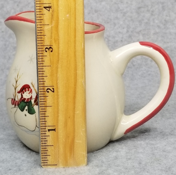 Royal Seasons Snowman Stoneware Tabletop Coffee Creamer Pitcher Christmas Decor - Picture 8 of 10